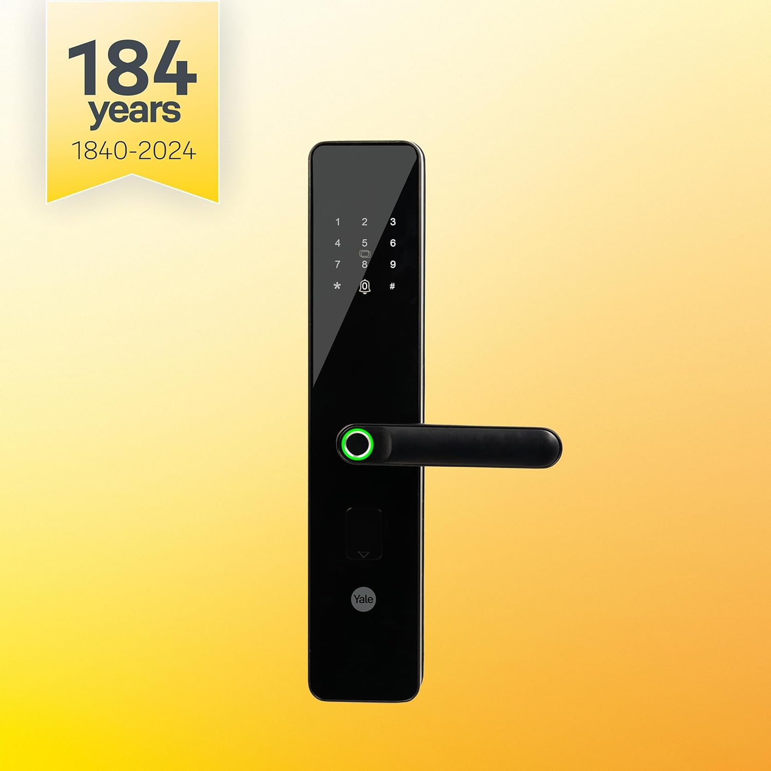 Yale YDME 100 NxT, Smart Door Lock with Biometric, Pincode, RFID Card & Mechanical Keys, Color- Black, for Home & Office - Image 3