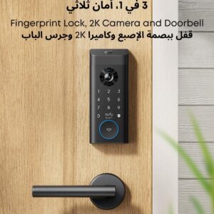 eufy Security Video Smart Lock E330, Camera+Doorbell+Fingerprint Keyless Entry Door Lock, WiFi Door Lock,App Remote Control
