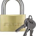 Stanley 70mm 3 Keys Solid Brass Padlock