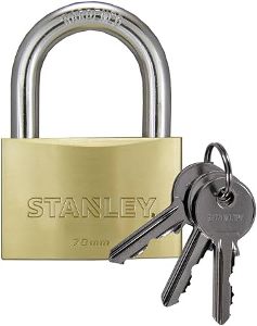Stanley 70mm 3 Keys Solid Brass Padlock
